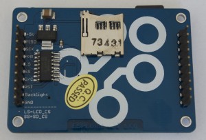 Arduino Esplora LCD modülü arkası ve SD kart yuvası