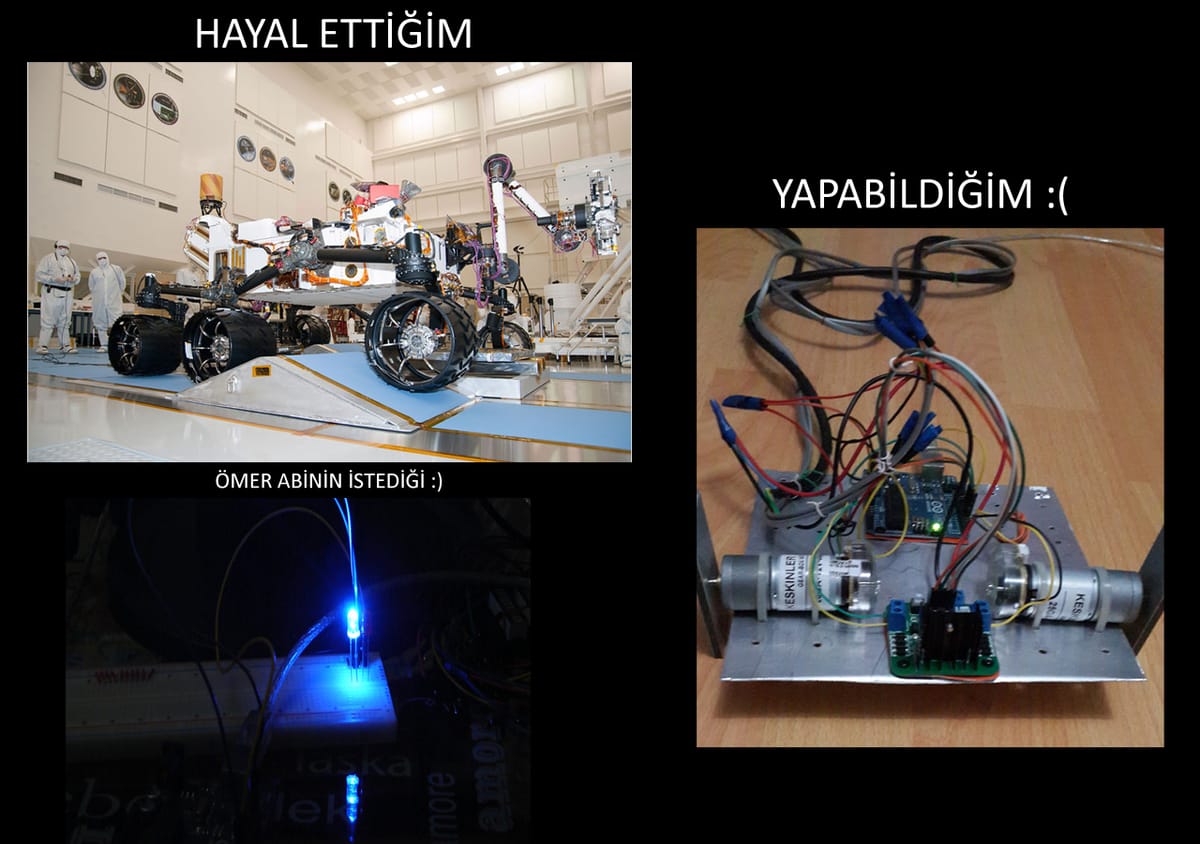 Marsa gidecek roketi yaptım da, gezgin'i yapamıyorum!